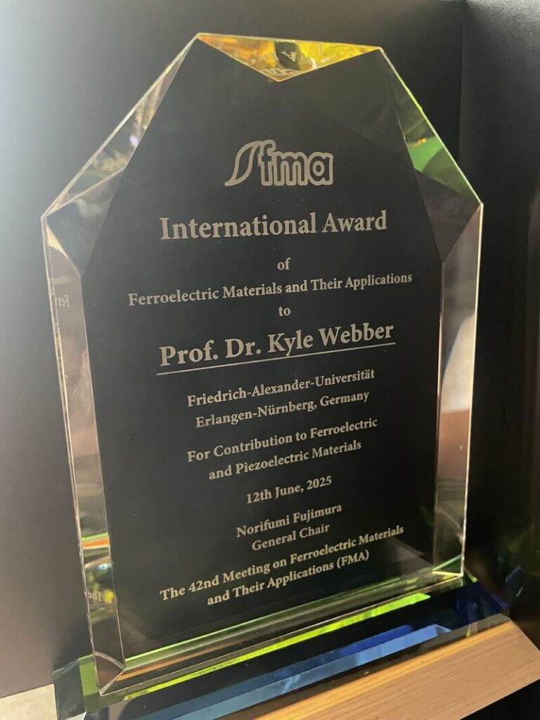 Congratulations to Prof. Dr. Kyle G. Webber!