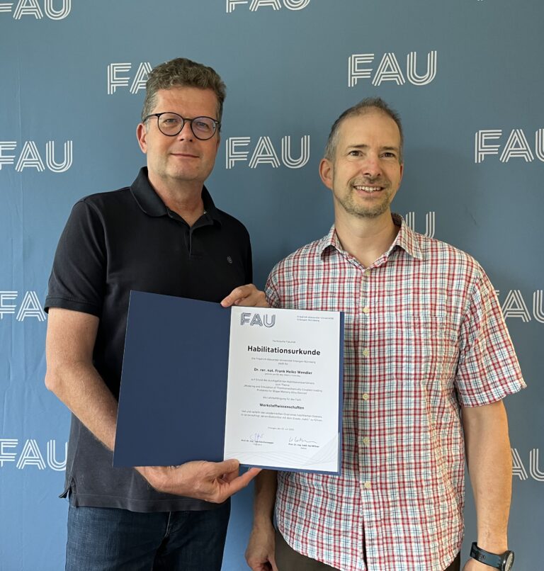 Congratulations to Dr. habil. Frank Wendler!